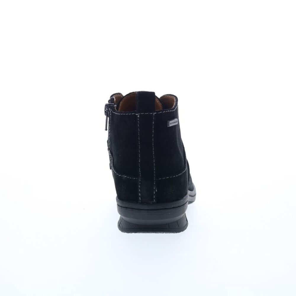 Comfortiva Black Suede Lace-Up Heeled Ankle Boots - Picture 4 of 4